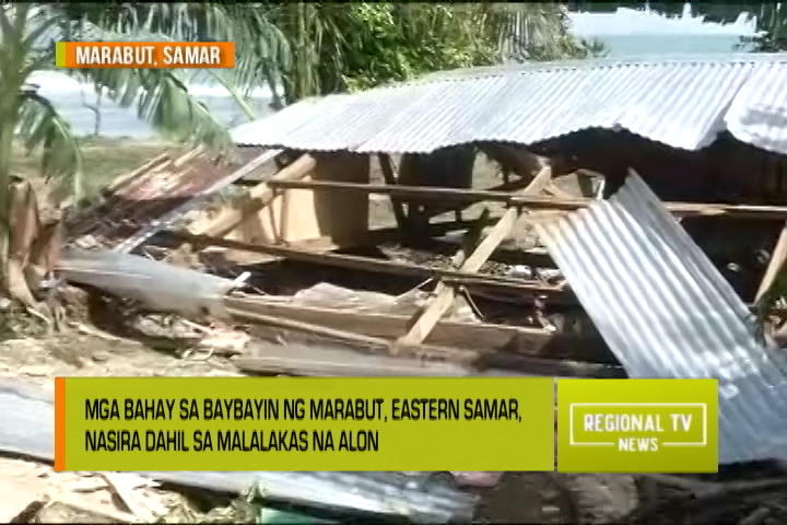 Regional TV News: Mga Bahay sa Baybayin ng Marabut, Eastern Samar ...