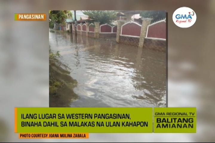 Balitang Amianan: Ilang Lugar sa Western Pangasinan, Binaha