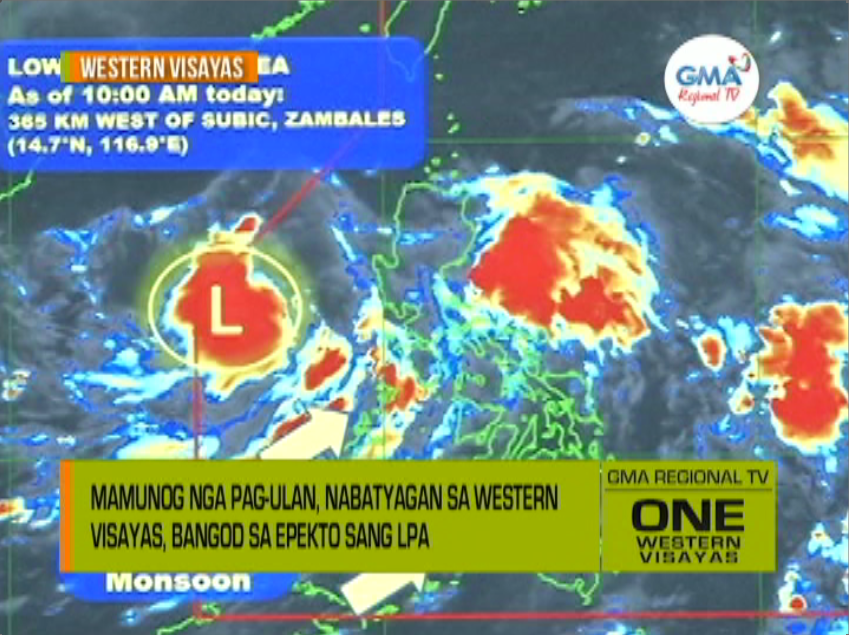 One Western Visayas Mamunog Nga Pag Ulan Nabatyagan Sa Western Visayas Bangod Sa Epekto Sang LPA