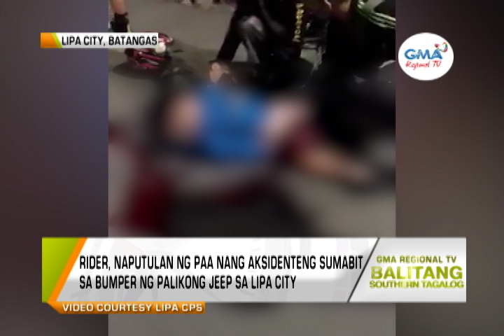 Balitang Southern Tagalog: Rider, Naputulan ng Paa