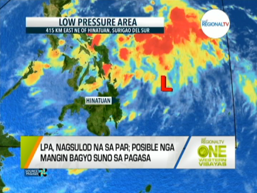 One Western Visayas LPA Nagsulod Na Sa PAR Posible Nga Mangin Bagyo Suno Sa PAGASA One