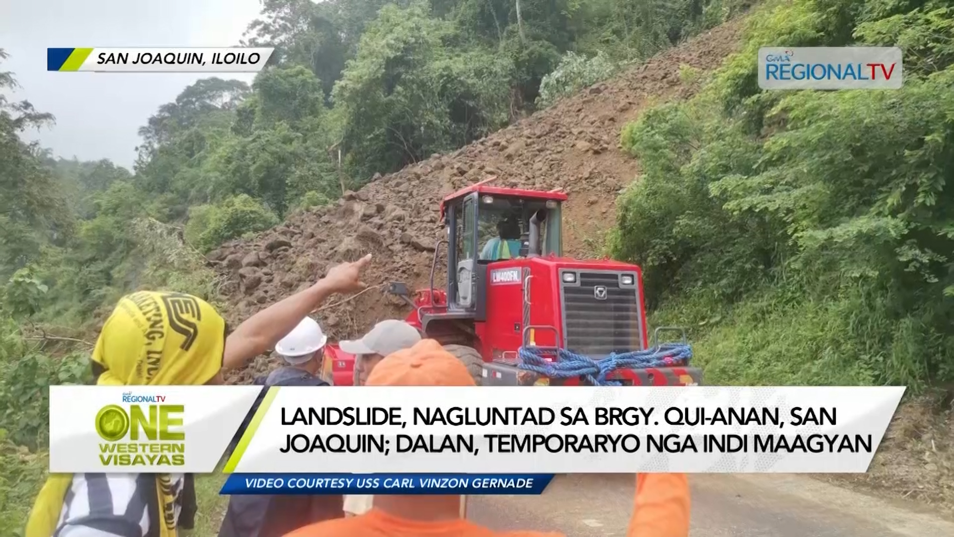 One Western Visayas: Landslide, Nagluntad sa Brgy. Qui-anan, San Joaquin