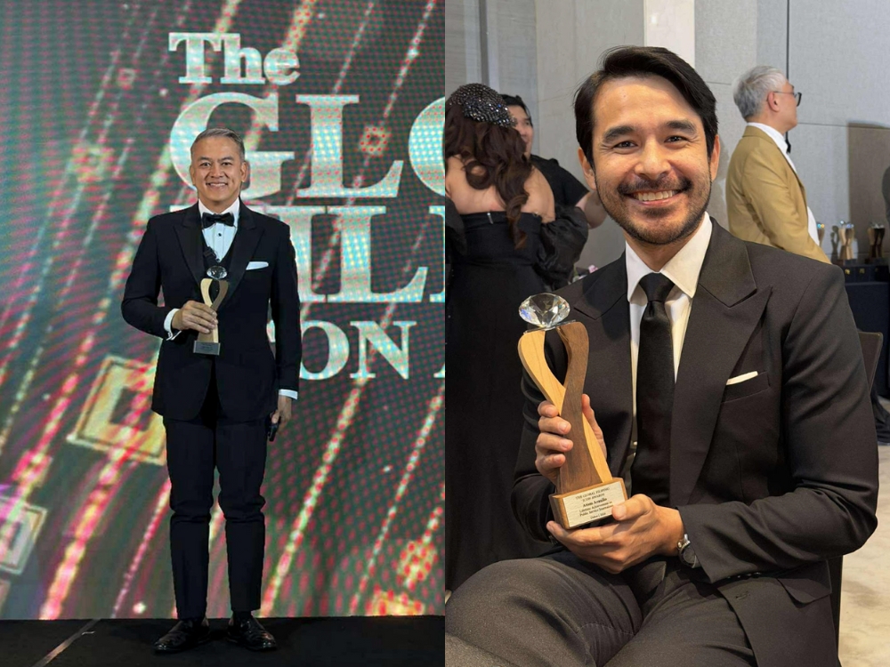 GMA Network First VP Joseph T. Francia (L), and Kapuso broadcast journalist Atom Araullo