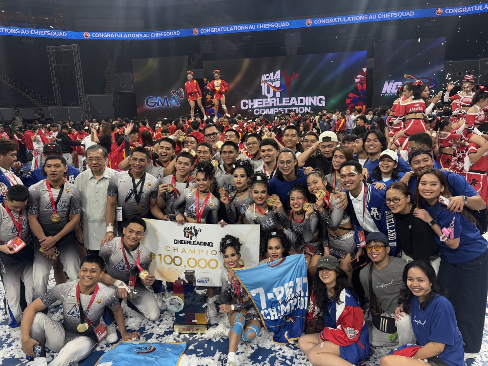 The AU Chiefsquad claims the NCAA 101 Cheerleading title on March 12, 2026 | Bryan Presillas