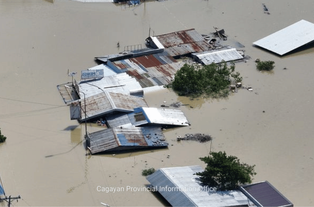 Flooded Brgy. Centro 10, Tuguegarao City after Cagayan River overflows | Photo courtesy: Cagayan PIO