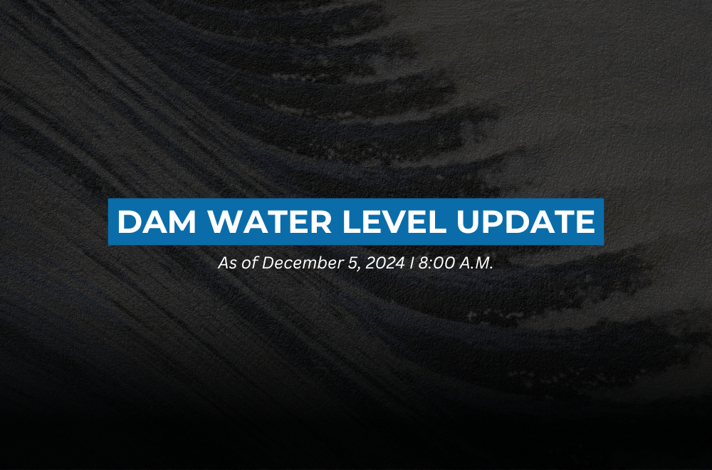 Water levels of major dams as of December 5, 2024