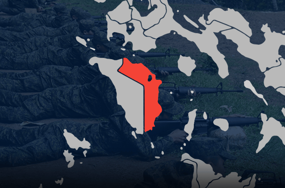 Highlighted map of Oriental Mindoro | Background photo courtesy: 2ID, PA