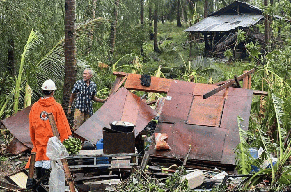 Philippine Red Cross assists residents affected by Opong in Masbate. Philippine Red Cross