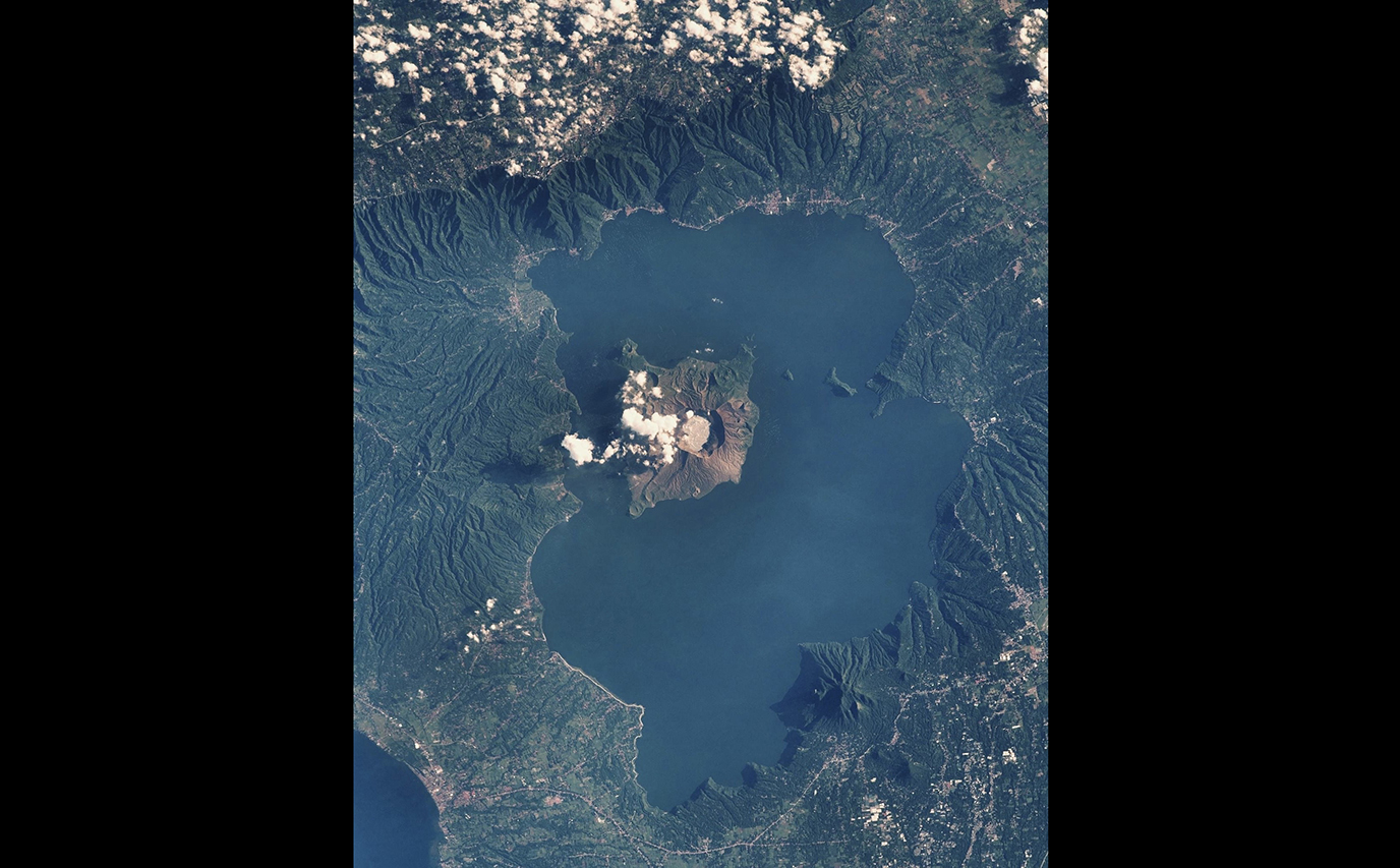 Photo of Taal Lake and its volcano island from the Int'l Space Station by astronaut Sultan Al Neyadi