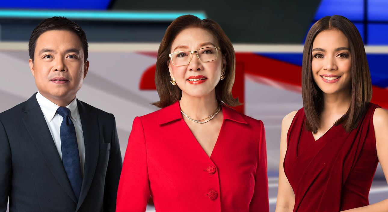 24 Oras' news anchors: (L-R) Emil Sumangil, Mel Tiangco, Vicky Morales | Photo: GMA Network