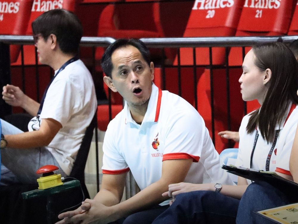 Coach O books 2nd straight finals appearance with the Lady Knights | Photo: Zane Esparaga