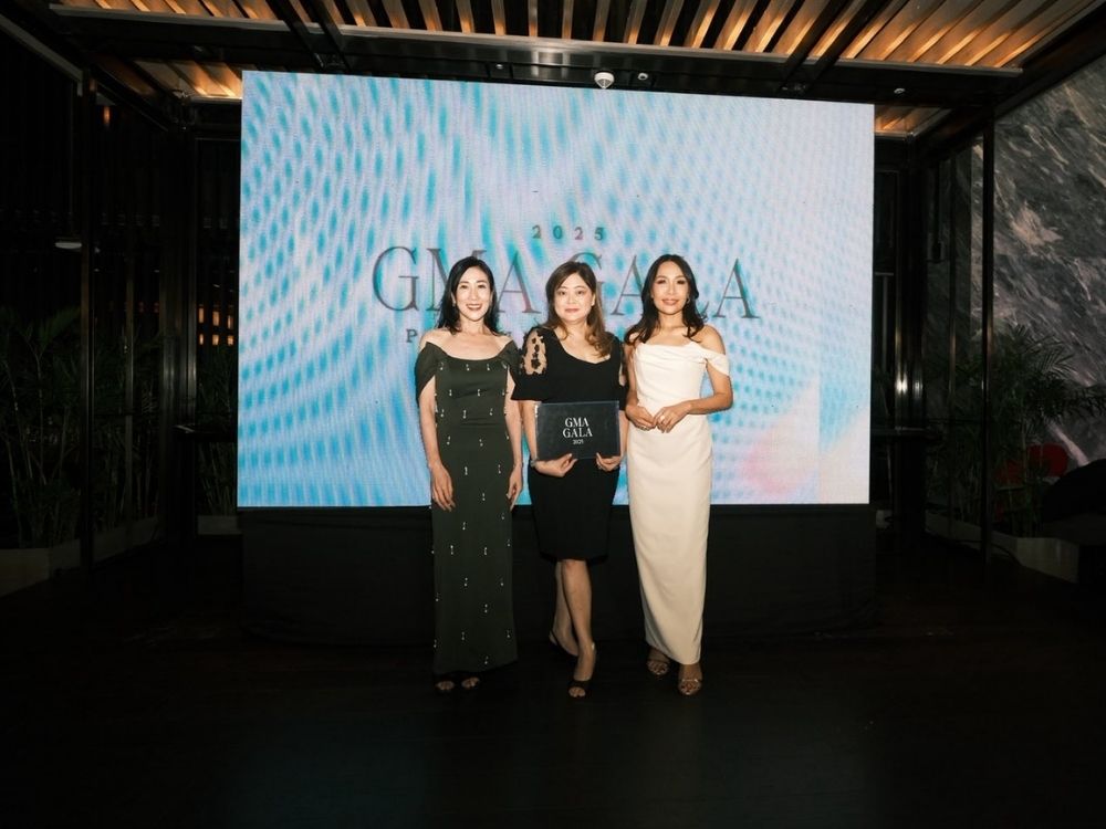 Atty. Annette Gozon-Valdes, Ms. Rikki Escudero-Catibog, and Ms. Joy Marcelo at the pre-GMA Gala 2025