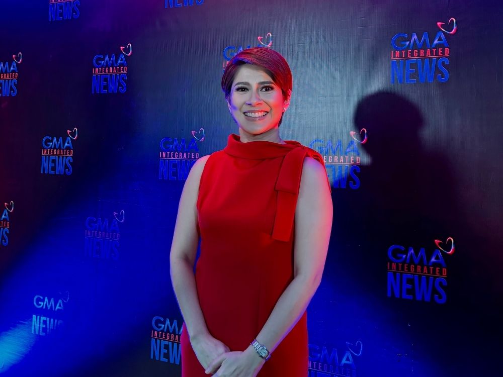 Pia Aracangel at her contract renewal with GMA Integrated News on Aug. 29 | Photo: Bryan Presillas