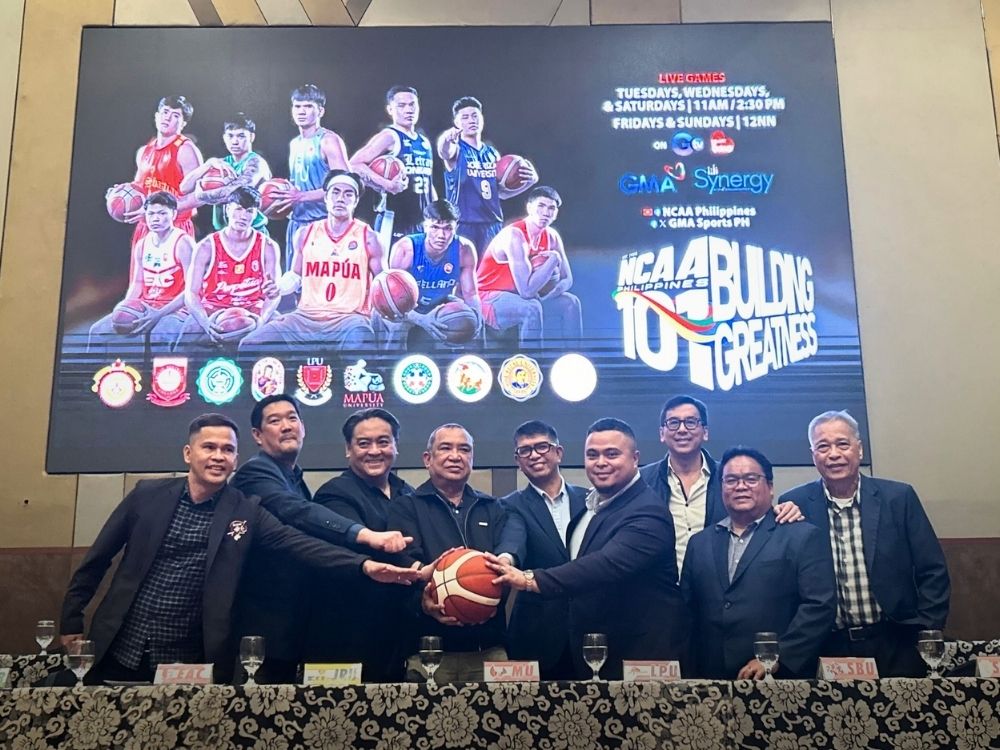 The NCAA 101 Management Committee at the media conference | Photo: Ian Zane Esparaga