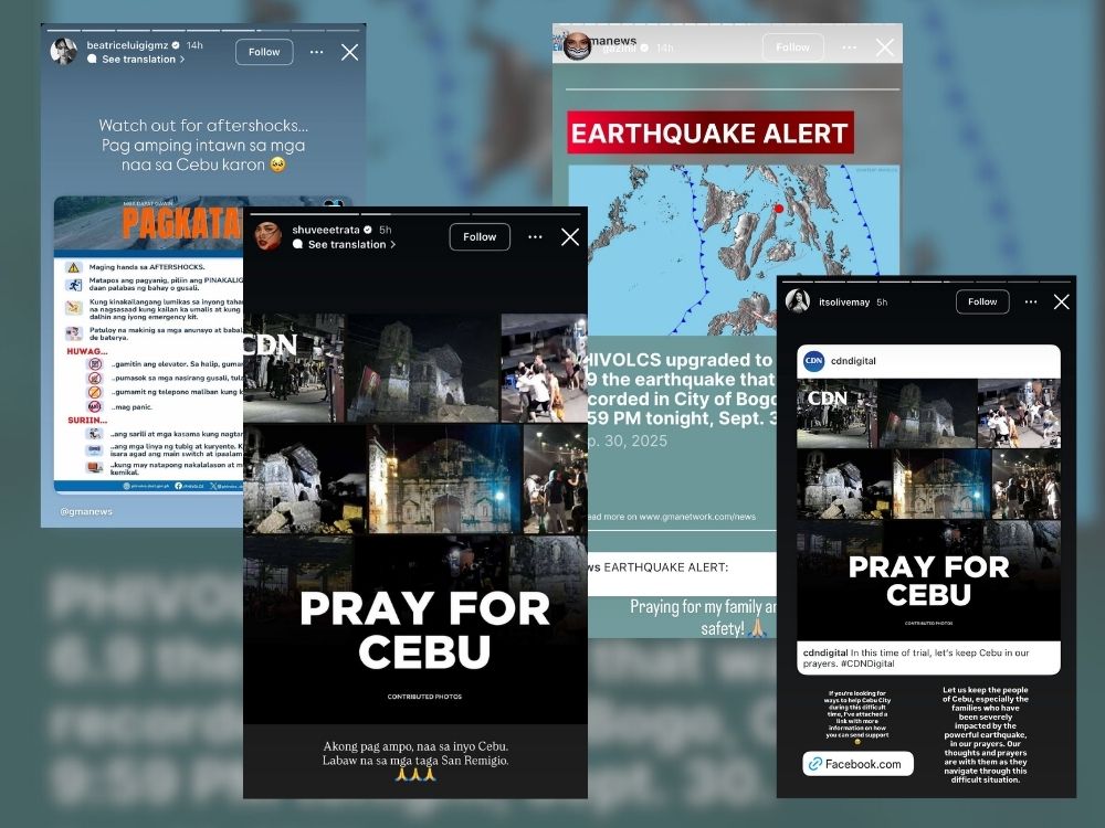 Screenshots courtesy: Gazini Ganados, Shuvee Etrata, Olive May, Bea Gomez/Instagram