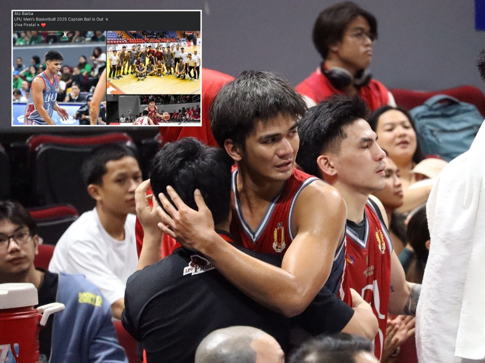 John Barba turned emotional after their NCAA 101 quarters loss to SBU | Photo: Zane Esparaga