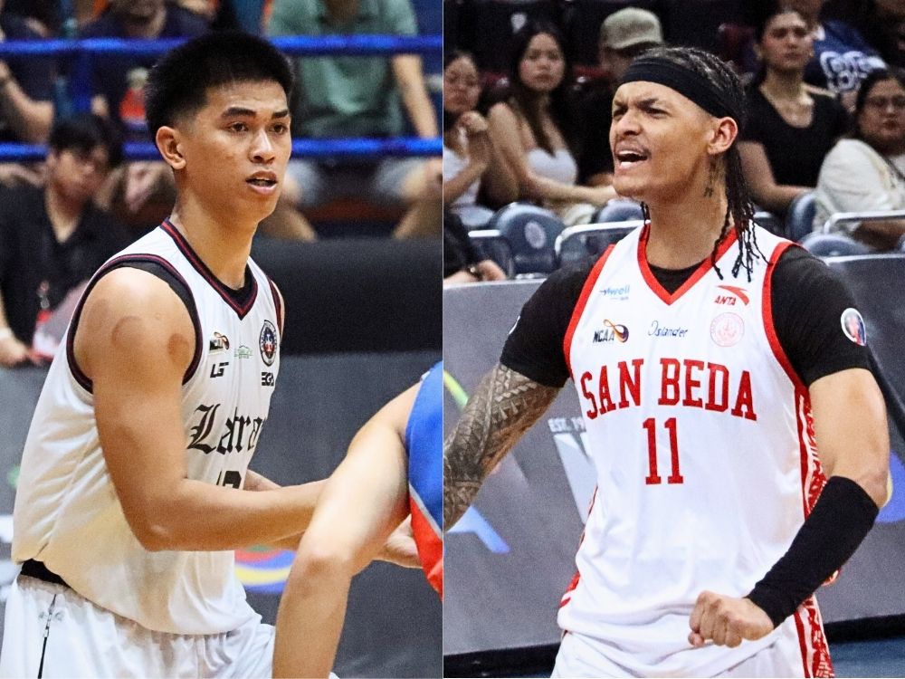 Letran's Jonathan Manalili and San Beda's Janti Miller | Photos: Zane Esparaga