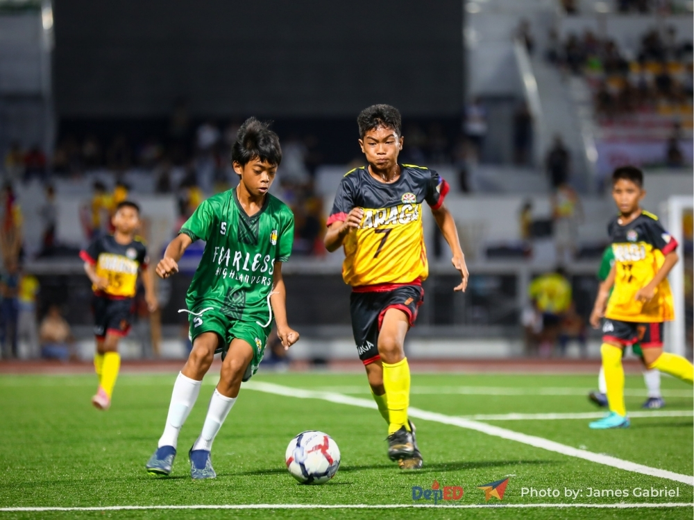 An advance game between CAR and CARAGA in the football event | Photo: James Gabriel/DepEd