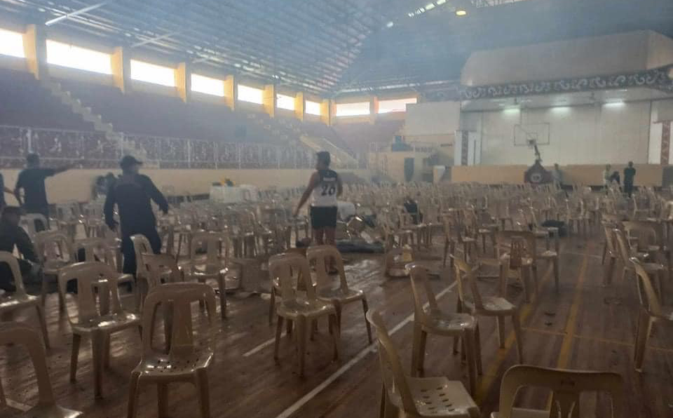 The gym at MSU Marawi shortly after the bomb attack in 2023. | File photo / Contributed