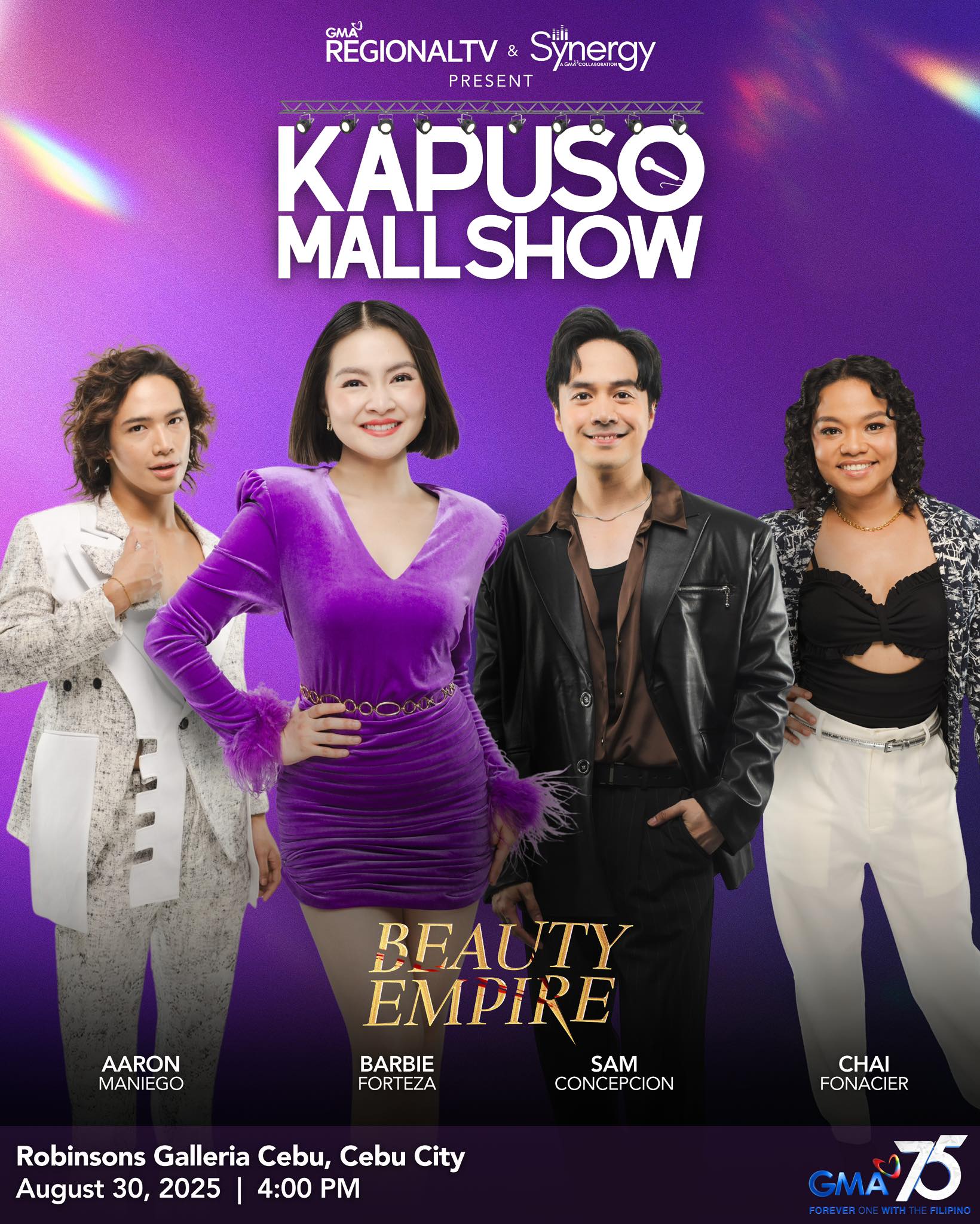 Beauty Empire cast for the Kapuso Mall Show in Cebu City