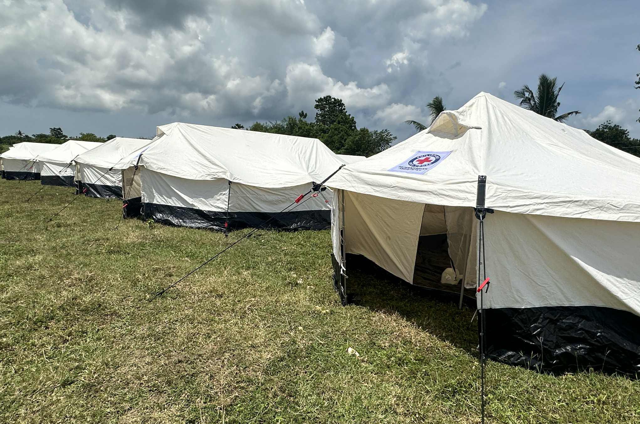 The tent city in Bogo City, Cebu  | via Nikko Sereno, GMA Regional TV Balitang Bisdak