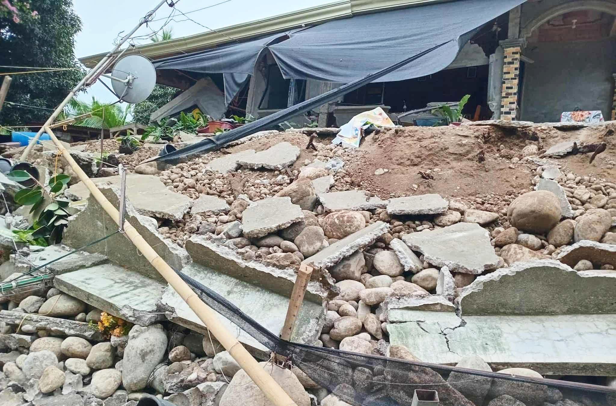 One of the structures damaged by the October 10, 2025 quake in Mindanao | Photo courtesy: BFP-11