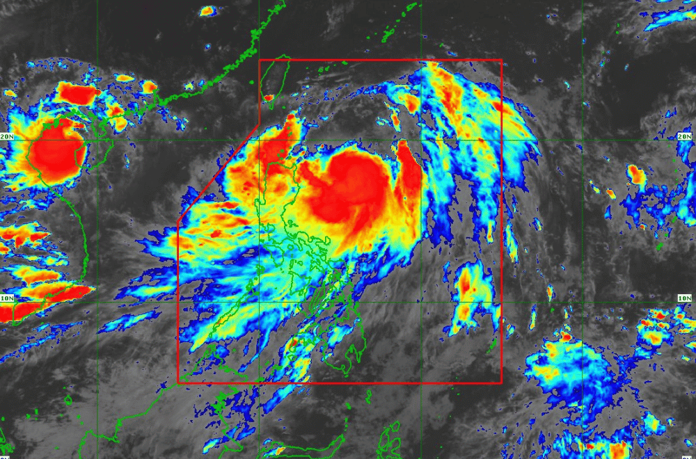 Typhoon Carina intensifies, moves north-northwestward