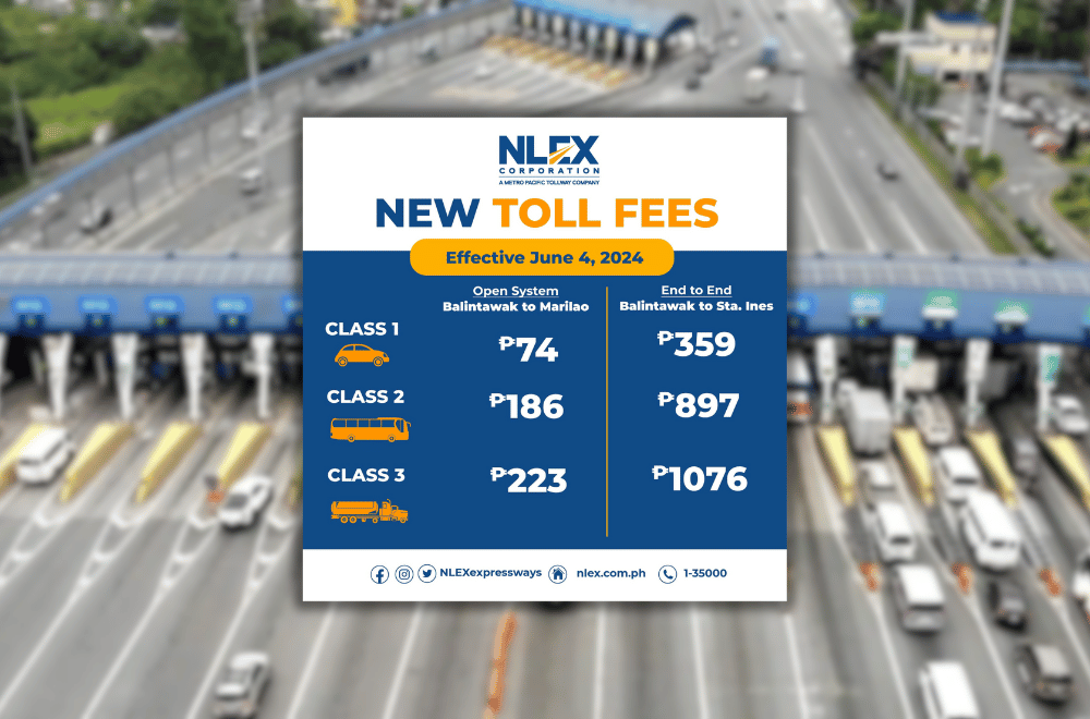 NLEX toll fees to increase starting June 4, 2024