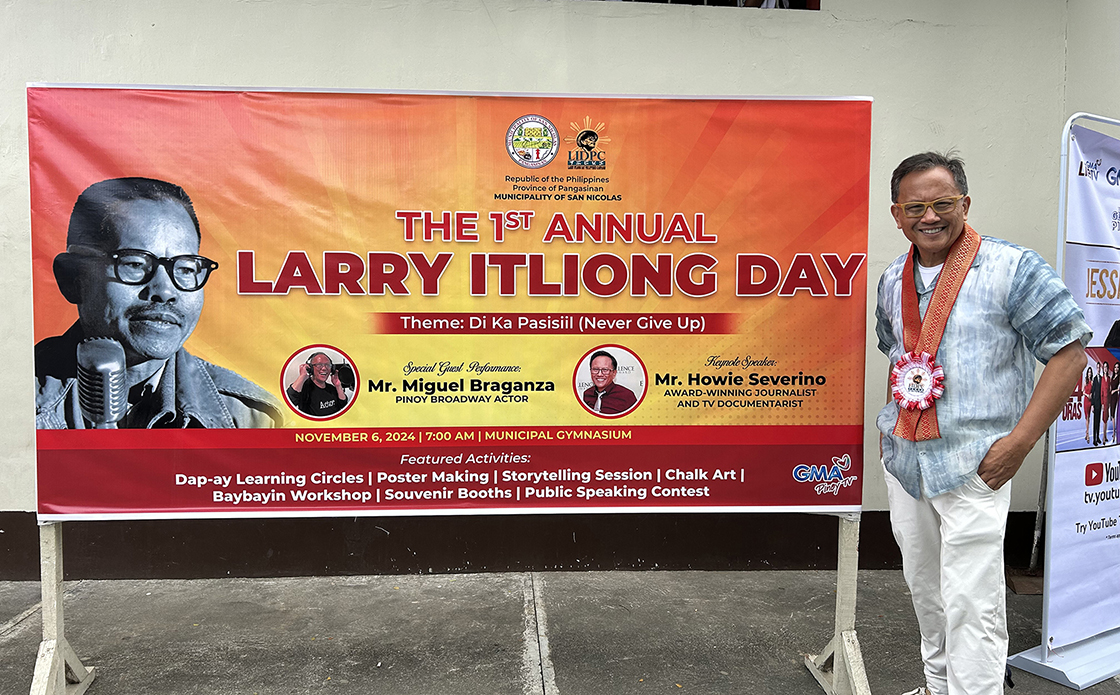 The author in San Nicolas, Pangasinan for 'Larry Itliong Day'