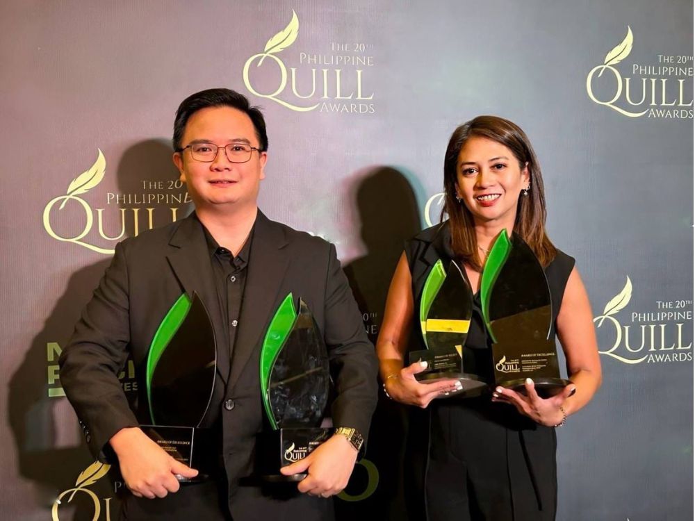 Mr. Oliver Victor B. Amoroso and Ms. Michelle Seva at the 20th PH Quill Awards.