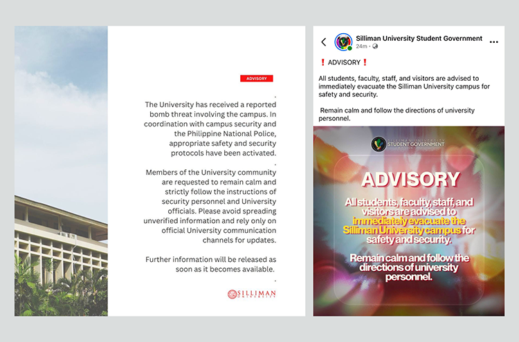 Images from Silliman University and SU Student Government Facebook