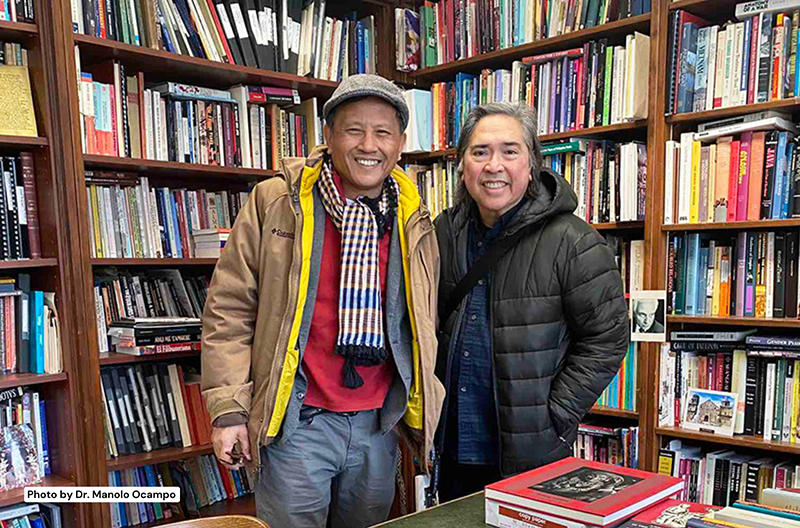 The author and Vince Rafael in his faculty office at the University of Washington in Seattle.