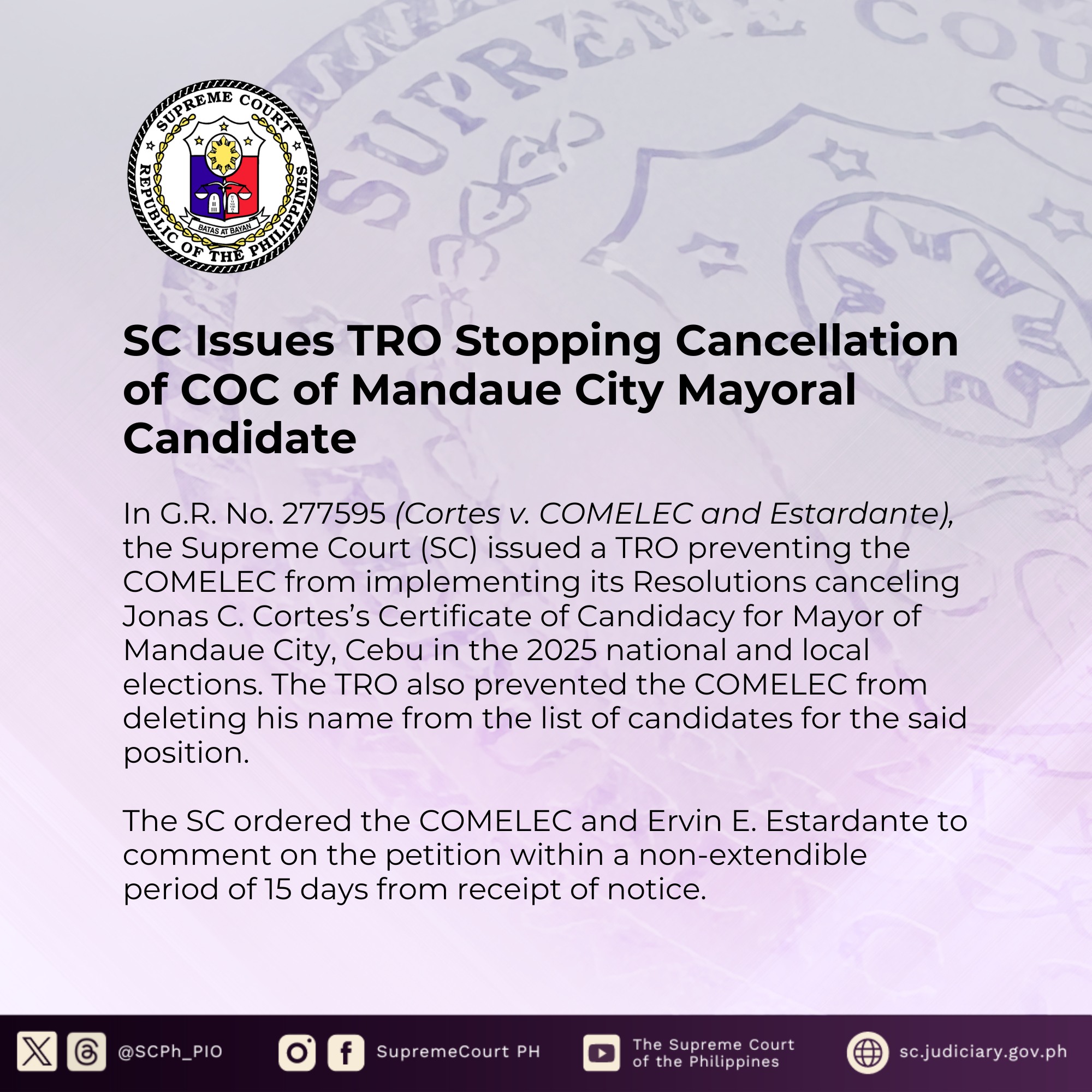 Image courtesy: Supreme Court of the Philippines