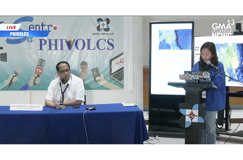 Screenshot from PHIVOLCS livestream via GMA Integrated News