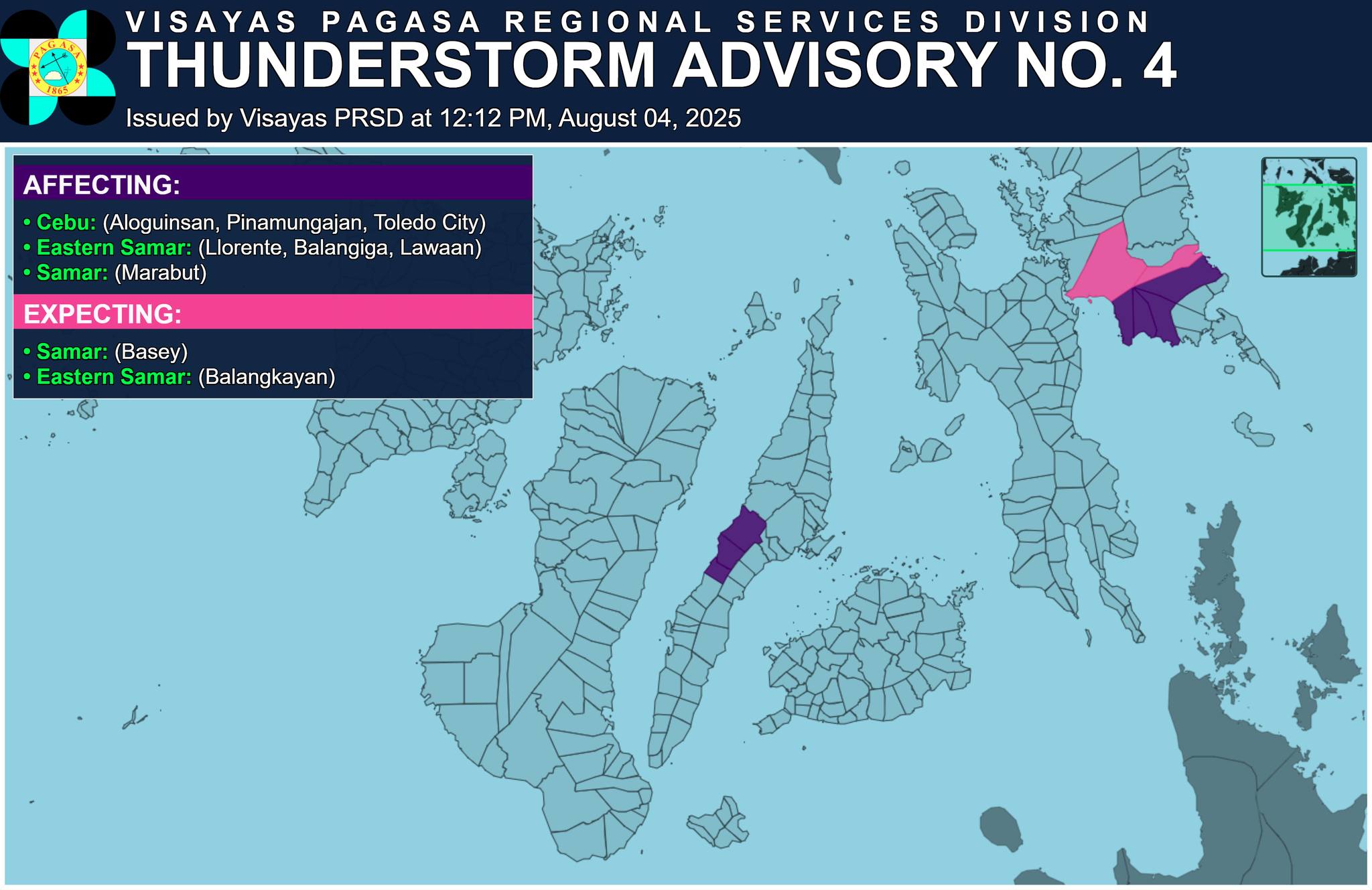 Image courtesy: DOST-PAGASA/Visayas PRSD
