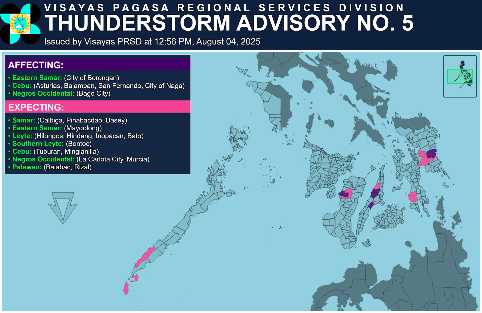 Image courtesy: DOST-PAGASA/Visayas PRSD