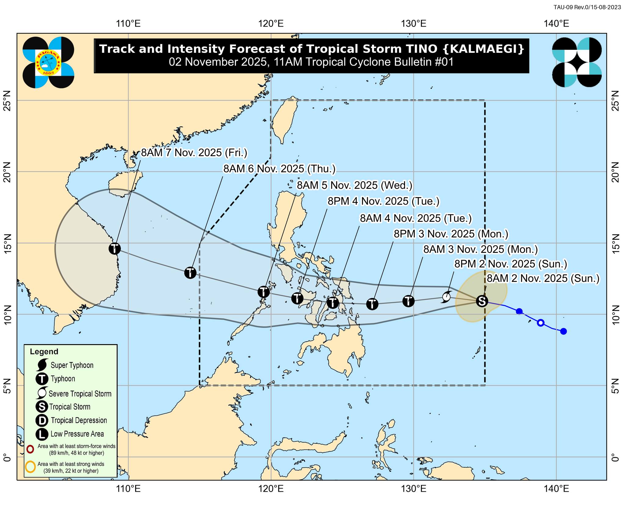 Cyclone 'Kalmaegi' enters PAR as #TinoPH