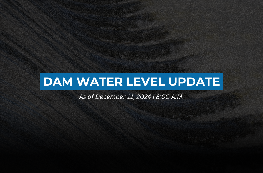 Latest water levels from major dams as of December 11, 2024