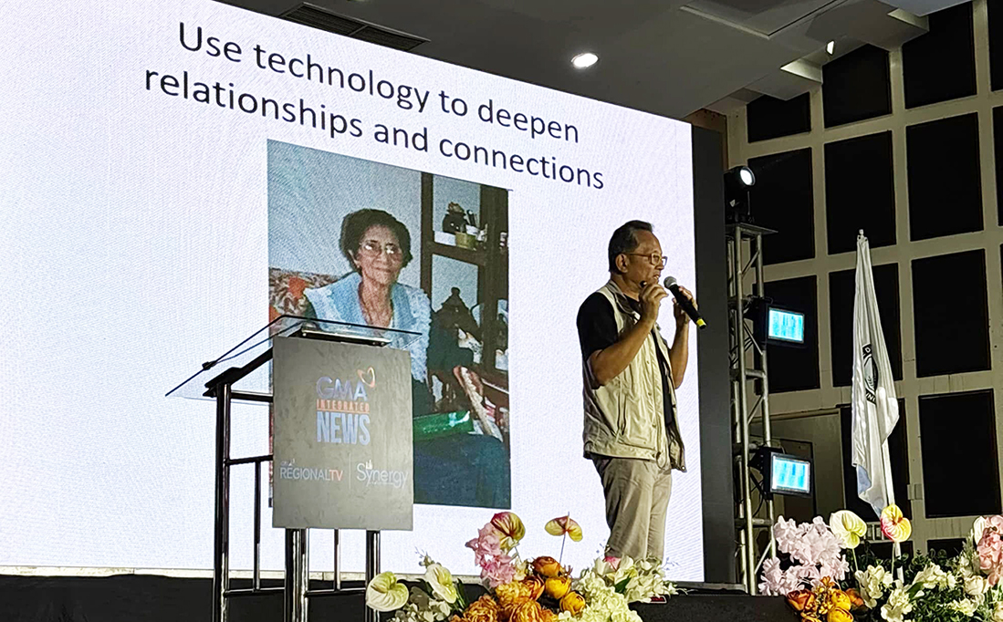 The author during the GMA Masterclass: Eleksyon 2025 Dapat Totoo Series
