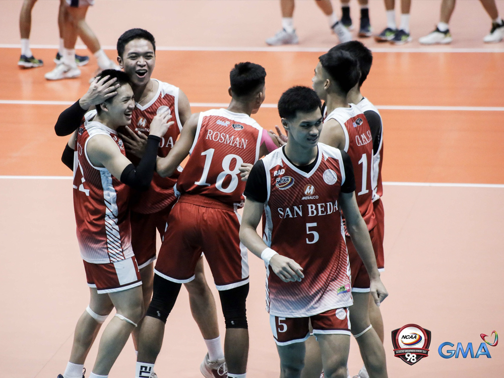 NCAA Season 98. San Beda Red Spikers vs Arellano Chiefs, March 29, 2023. Photo: GMA Sports PH