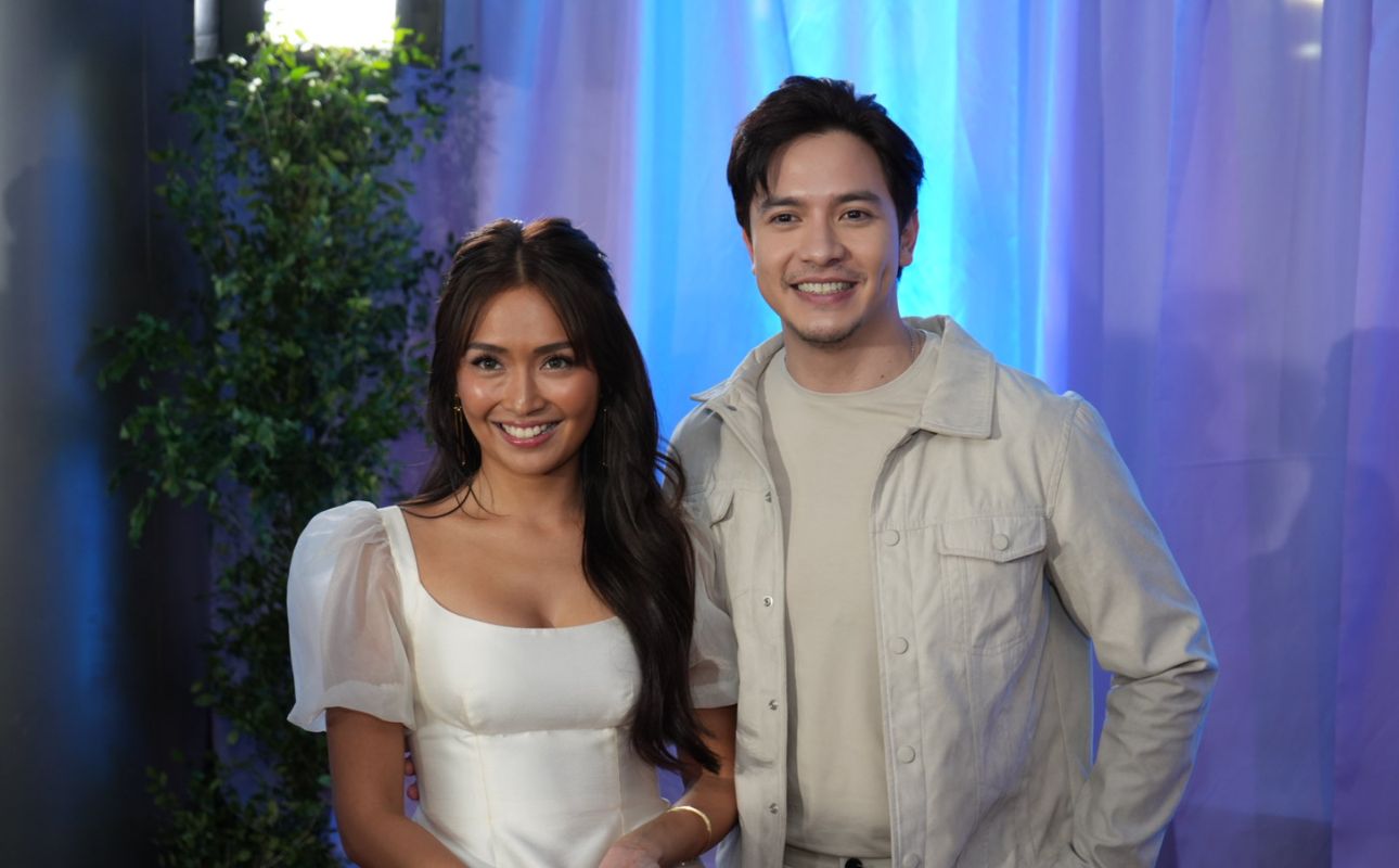 Kathryn Bernardo and Alden Richards during the announcement event of "Hello, Love, Again"