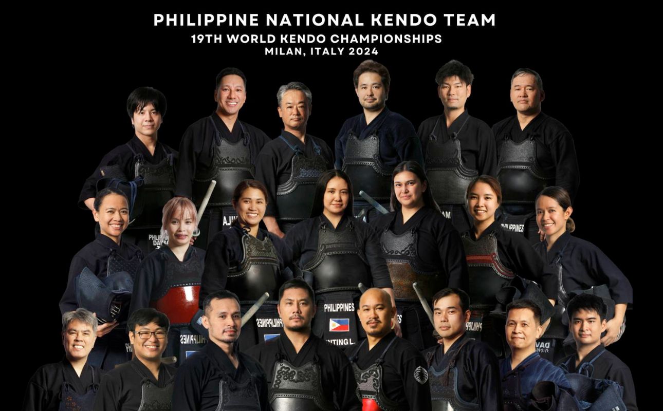 The national Kendo team of the Philippines at the 19th World Championships in Italy | Photo: UKFP