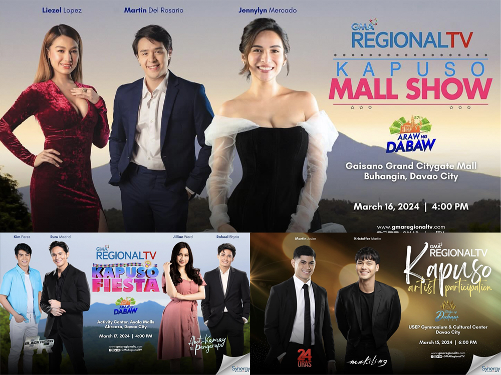 Biggest Kapuso stars banner GMA Regional TV’s celebration of Araw ng Dabaw