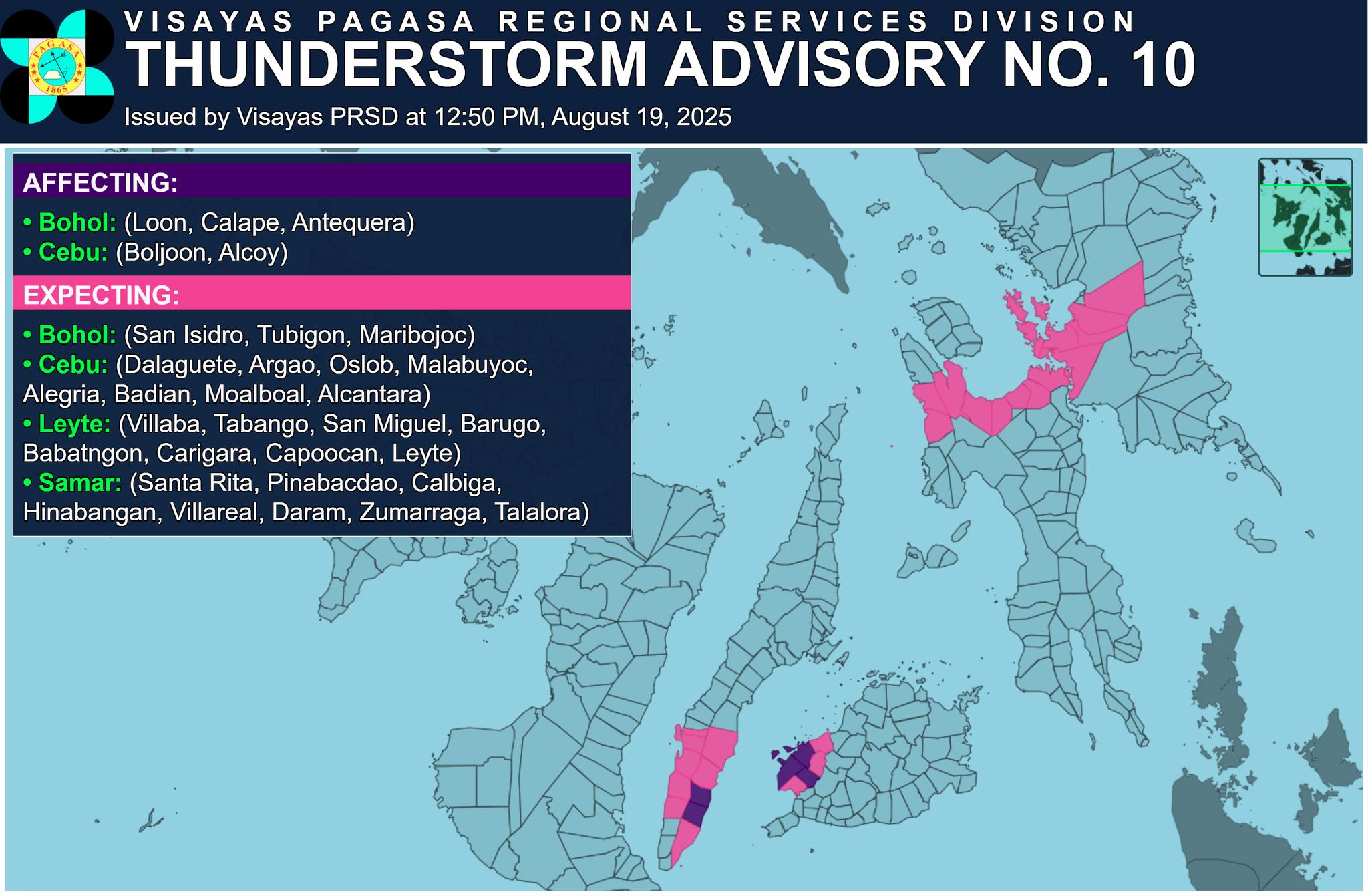 Card courtesy: DOST-PAGASA/Visayas PRSD