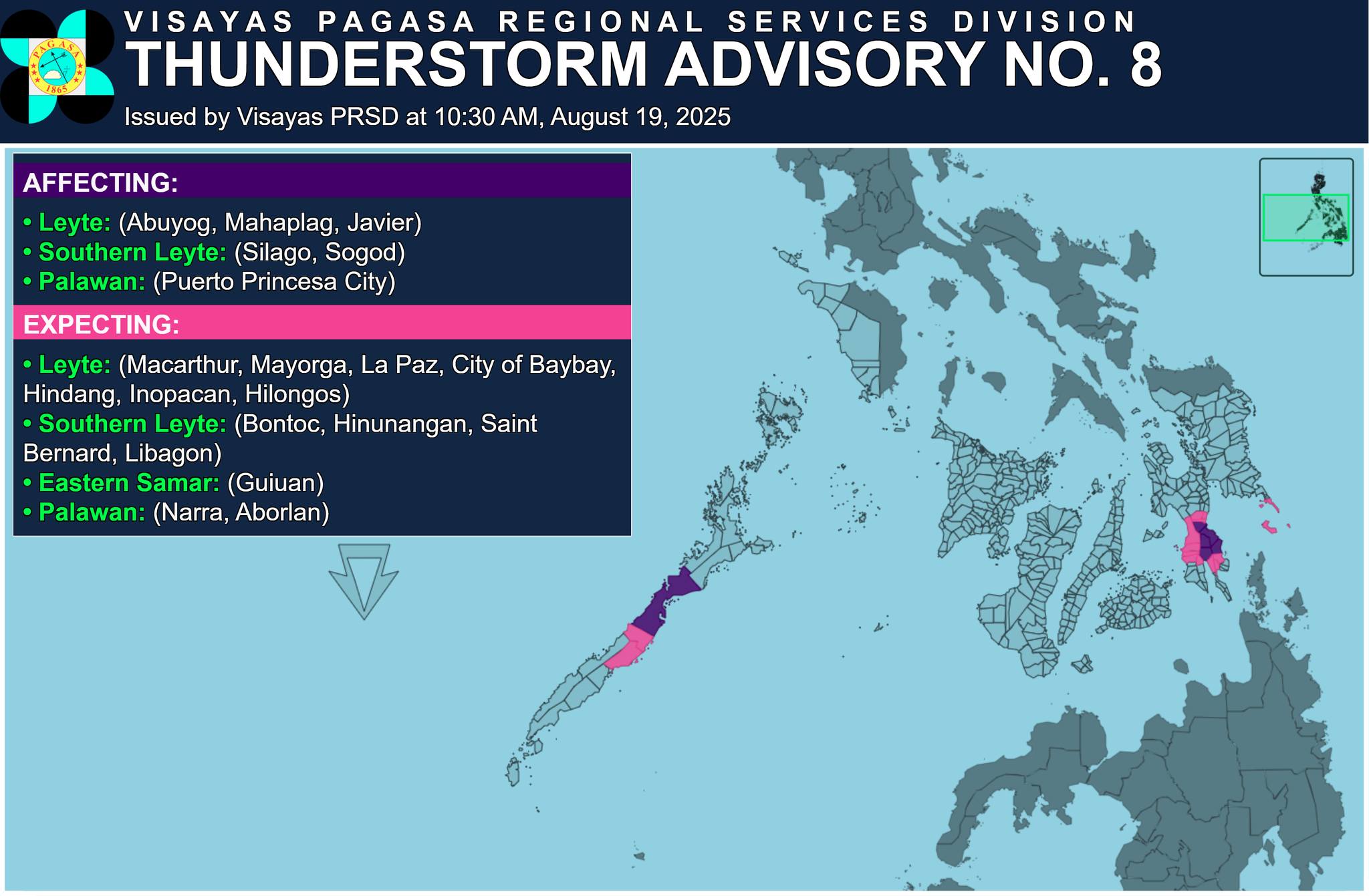 Card courtesy: DOST-PAGASA/Visayas PRSD