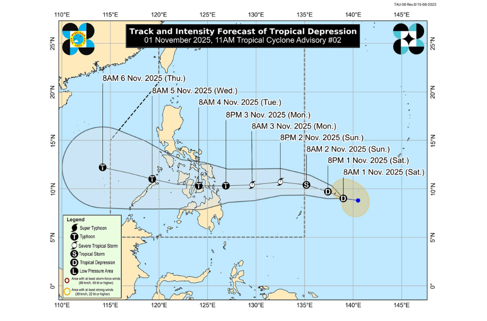 Tropical depression may enter PAR Sunday; will be named #TinoPH