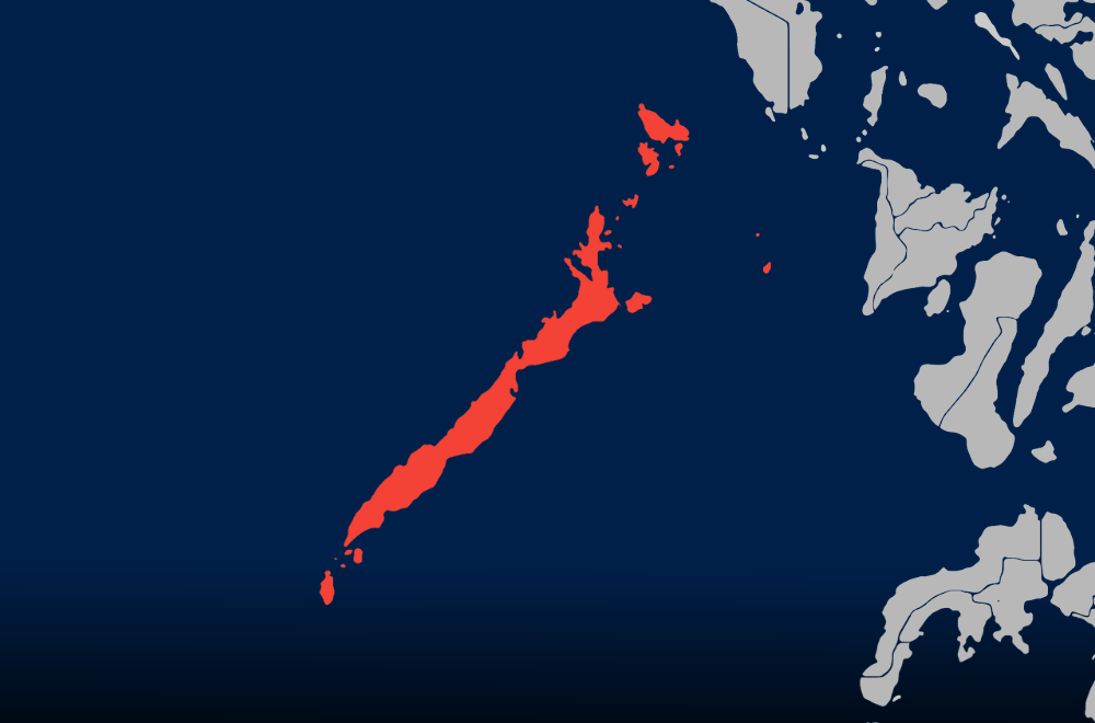 Highlighted map of Palawan