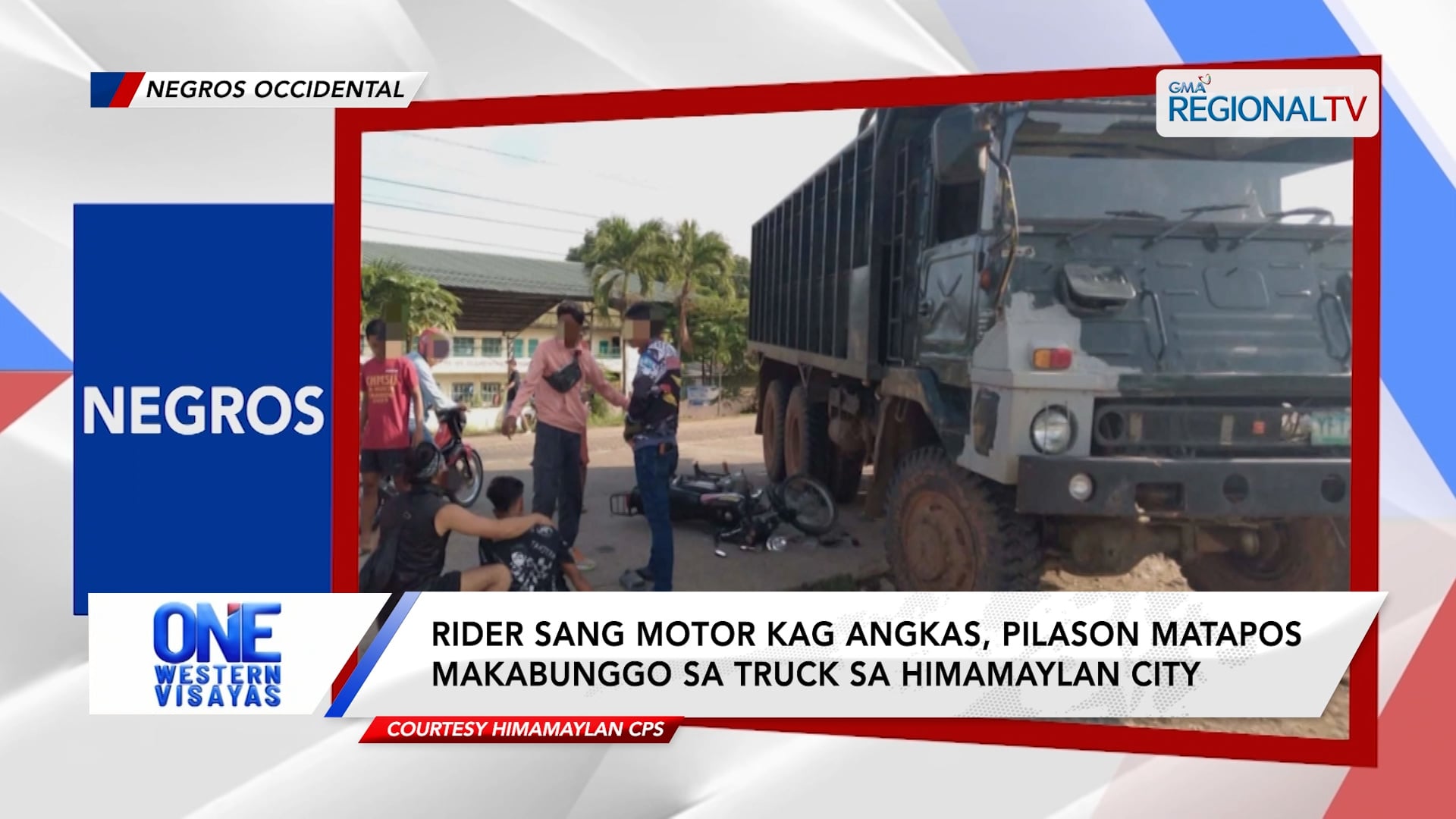 Rider sang motor kag angkas, pilason matapos makabunggo sa truck