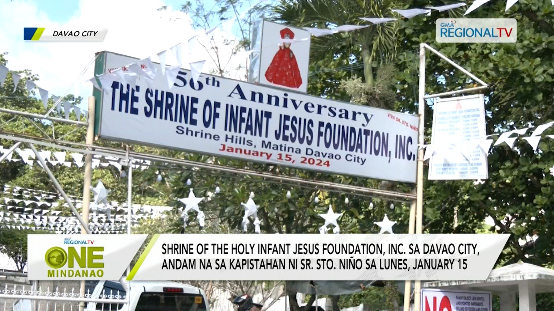 Shrine of The Holy Infant Jesus Foundation, Inc. sa Davao City, andam na sa kapistahan