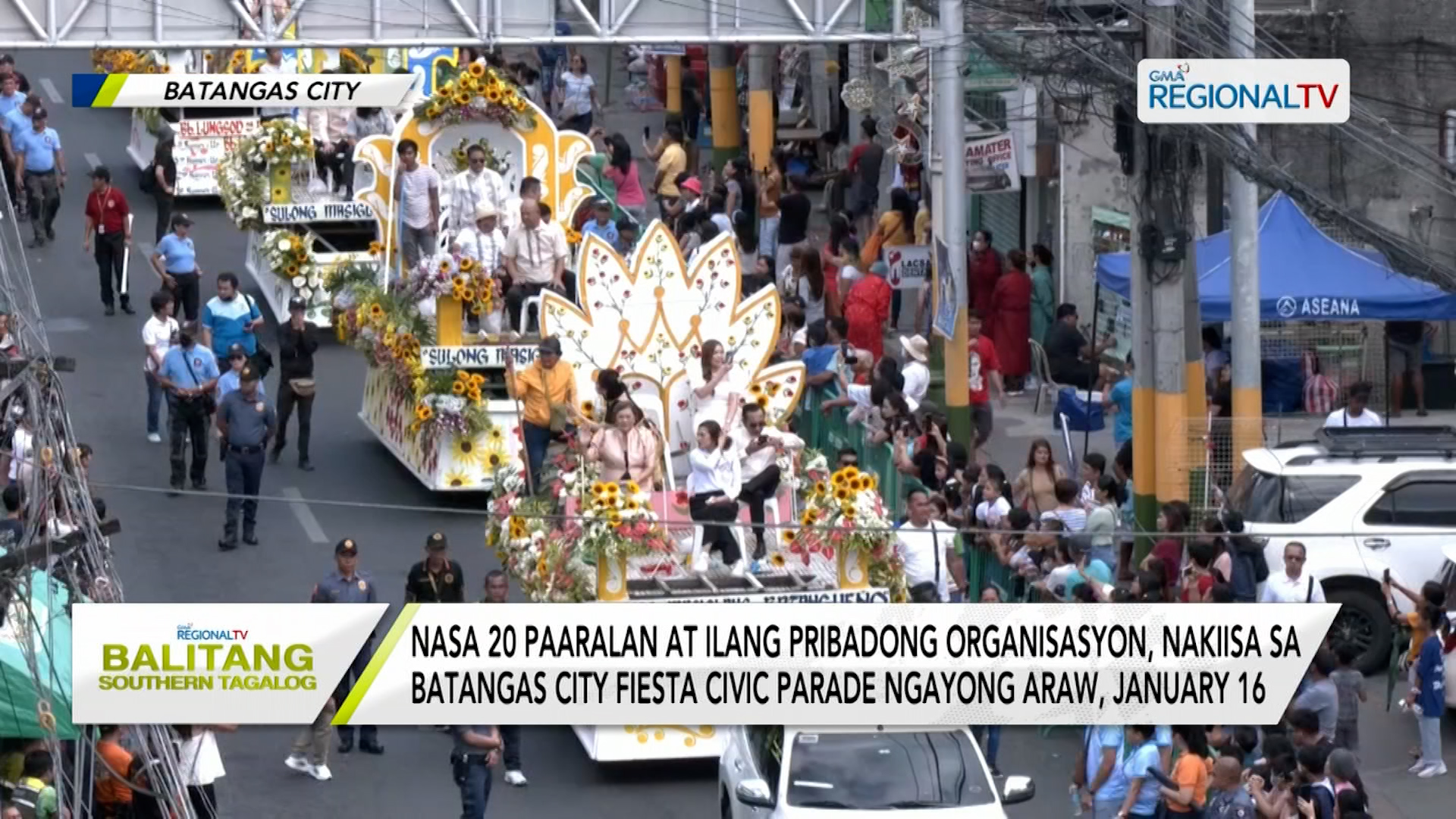 Batangas City fiesta civic parade, dinaluhan ng iba't ibang grupo.